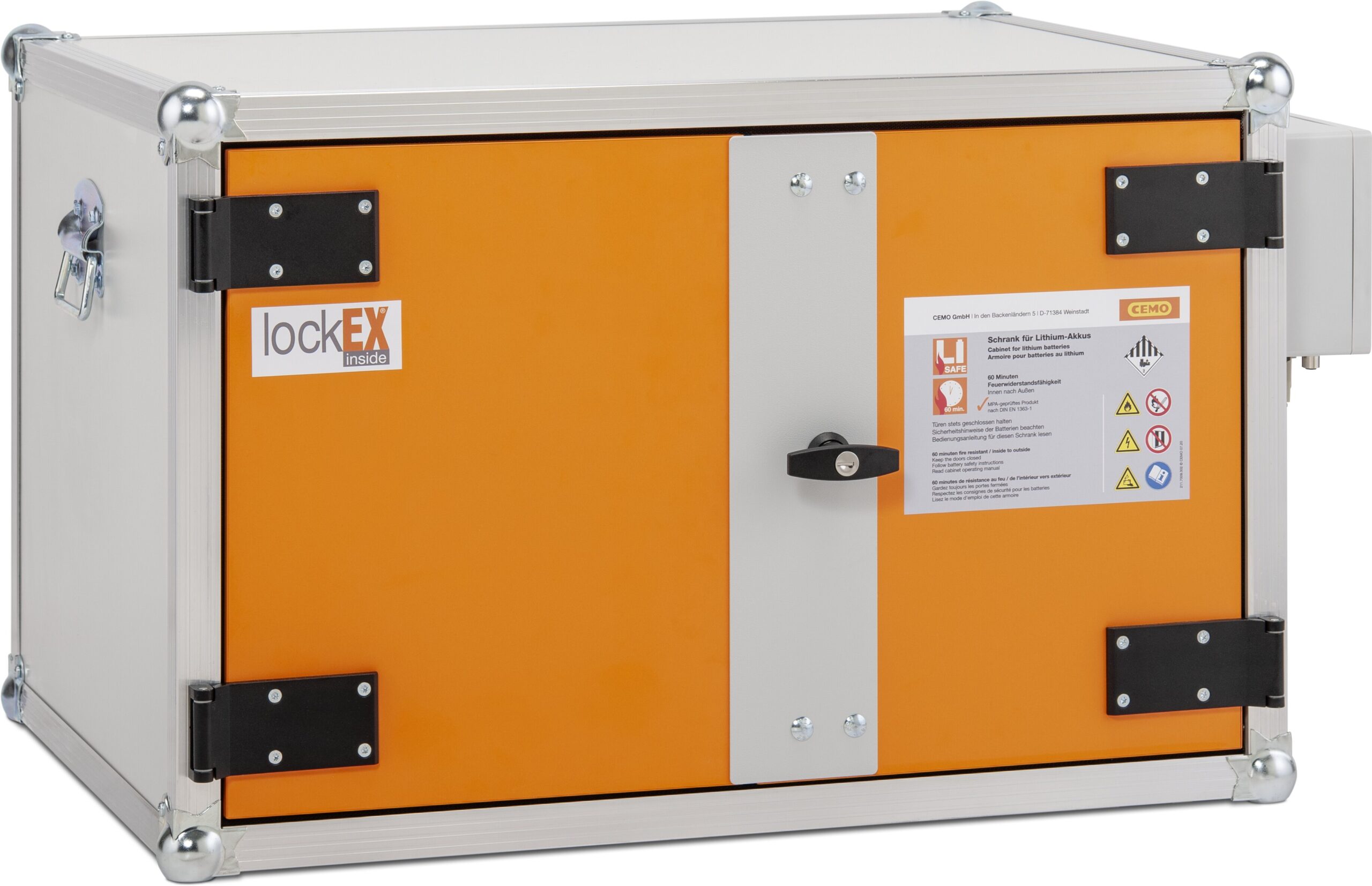Open Batterylocker veiligheidskast voor veilig opladen en opslaan van lithium-ion batterijen met ventilatie en stopcontacten